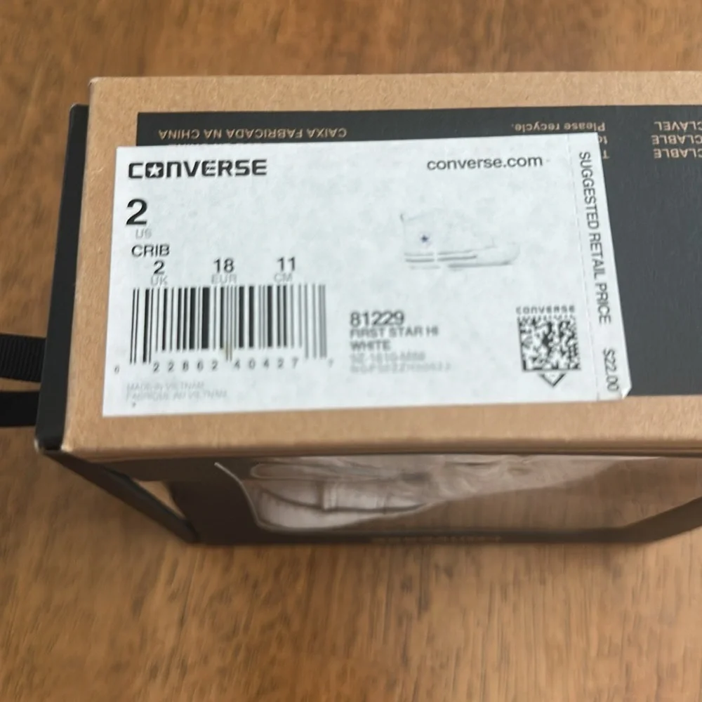 Converse Infant White Sneakers